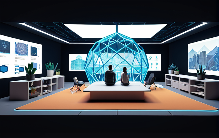 **

A diverse group of people collaborating on a virtual real estate project within a metaverse platform (e.g., Decentraland, The Sandbox). Show them working together on a digital blueprint or design interface, highlighting the collaborative aspect of metaverse property investment. Include elements that represent the metaverse, such as avatars, virtual buildings, and a futuristic environment. The image should convey a sense of teamwork, innovation, and the potential of shared investment.

**